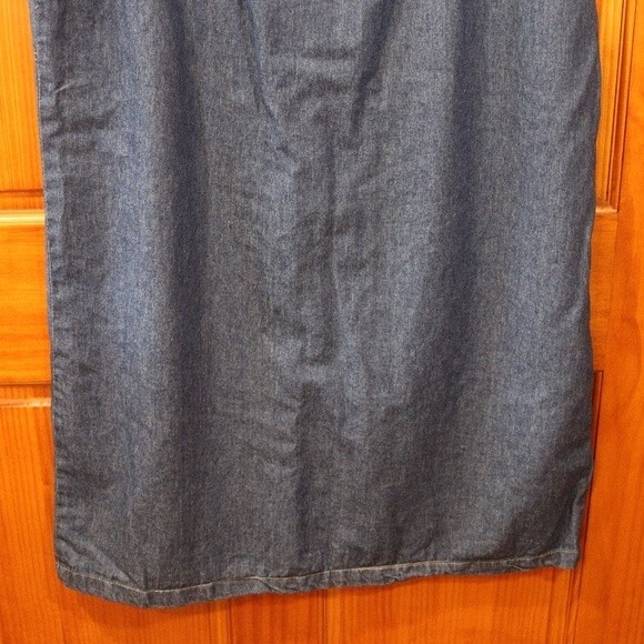 Premier Denim Button Front Midi Skirt 20W Farmhouse Cottagecore Modest 100% Cott - Picture 10 of 12